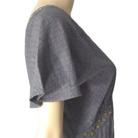 LA MADE Selene A-Line Dress Raven Gray Size S New - Picture 5 of 6